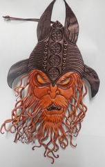 Leather Wall Hanging: Orc Warrior by Frederika Bagnato